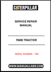 Unlock the full potential of your CAT 768B Tractor with the comprehensive Service Repair Manual, specifically designed for serial number 79S. This essential guide provides detailed instructions and diagrams to help you perform maintenance and repairs with confidence, ensuring your equipment operates at peak performance.