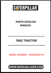 Discover the essential CAT 768C Tractor Parts Catalog Manual, specifically designed for models with serial number 02X00400 and above, powered by the robust 3408 engine. This comprehensive manual serves as your go-to resource for identifying and sourcing the right parts for your tractor, ensuring optimal performance and longevity.