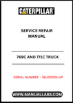 Introducing the CAT 769C and 771C Truck Service Repair Manual, specifically designed for models with serial numbers 3BJ00001 and up, powered by the robust 3408E engine. This comprehensive manual is an essential resource for technicians and operators, providing detailed insights into maintenance, troubleshooting, and repair procedures.