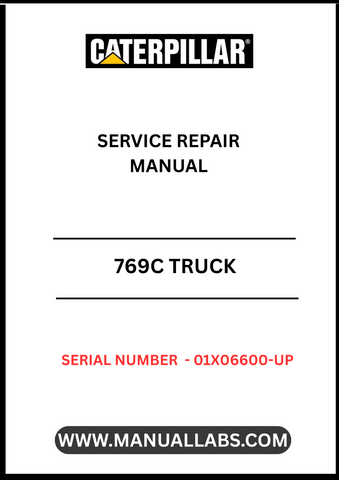 Enhance your maintenance capabilities with the CAT 769C Truck Service Repair Manual, specifically designed for serial numbers 01X06600 and up. This comprehensive guide is powered by the robust 3408 engine, ensuring you have the right information at your fingertips to keep your equipment running smoothly.