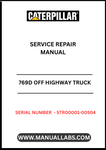 Unlock the full potential of your CAT 769D Off Highway Truck with our comprehensive Service Repair Manual, specifically designed for serial numbers 5TR00001-00504. This manual is an essential resource for anyone looking to maintain or repair their truck powered by the robust 3408E engine.
