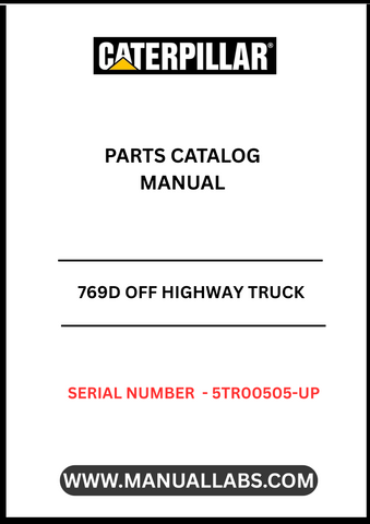 Discover the essential CAT 769D Off Highway Truck Parts Catalog Manual, specifically designed for serial numbers 5TR00505 and up. This comprehensive manual is powered by the robust 3408E engine, ensuring you have the most accurate and detailed information at your fingertips.