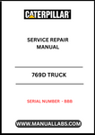 The CAT 769D Truck Service Repair Manual is an essential resource for maintaining and repairing your heavy-duty equipment. Designed specifically for serial number BBB, this manual provides detailed instructions and diagrams to ensure you can effectively troubleshoot and resolve any issues that may arise with your CAT 769D truck.