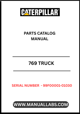 Discover the essential CAT 769 Truck Parts Catalog Manual, designed specifically for serial numbers 99F00001-01030. This comprehensive manual serves as your go-to resource for identifying and sourcing the right parts for your CAT 769 truck, ensuring optimal performance and longevity.