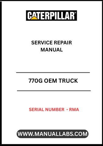 Unlock the full potential of your CAT 770G with the OEM Truck Service Repair Manual, specifically designed for serial number RMA. This comprehensive guide is an essential resource for technicians and operators alike, providing detailed instructions and insights to keep your equipment running smoothly.