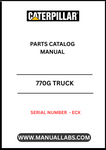 Discover the essential CAT 770G Truck Parts Catalog Manual, specifically designed for serial number ECX. This comprehensive manual is your go-to resource for identifying and sourcing the right parts for your CAT 770G truck, ensuring optimal performance and longevity.