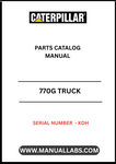 Discover the essential CAT 770G Truck Parts Catalog Manual, specifically designed for serial number KDH. This comprehensive guide is your go-to resource for identifying and sourcing the right parts for your CAT 770G truck, ensuring optimal performance and longevity.