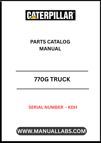 Discover the essential CAT 770G Truck Parts Catalog Manual, specifically designed for serial number KDH. This comprehensive guide is your go-to resource for identifying and sourcing the right parts for your CAT 770G truck, ensuring optimal performance and longevity.