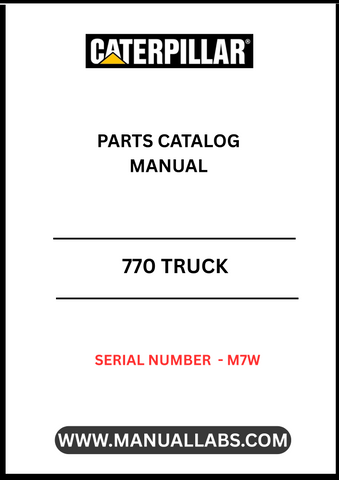Discover the essential CAT 770 Truck Parts Catalog Manual, specifically designed for serial number M7W. This comprehensive guide is your go-to resource for identifying and sourcing the right parts for your CAT 770 truck, ensuring optimal performance and longevity.