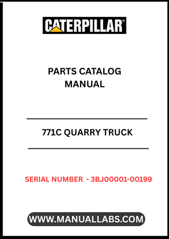 Discover the essential CAT 771C Quarry Truck Parts Catalog Manual, specifically designed for serial numbers 3BJ00001-00199 and powered by the robust 3408 engine. This comprehensive manual serves as your go-to resource for identifying and sourcing the right parts for your quarry truck, ensuring optimal performance and longevity.