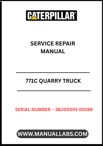 Introducing the CAT 771C Quarry Truck Service Repair Manual, specifically designed for models with serial numbers ranging from 3BJ00001 to 00199 and powered by the robust 3408 engine. This comprehensive manual is an essential resource for technicians and operators, providing detailed insights into maintenance, troubleshooting, and repair procedures tailored to keep your quarry truck running smoothly.