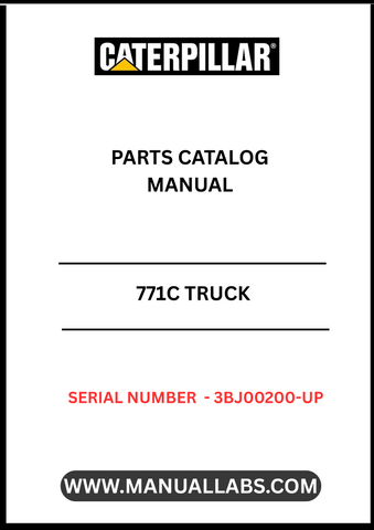 Discover the essential CAT 771C Truck Parts Catalog Manual, specifically designed for serial numbers 3BJ00200 and up, powered by the robust 3408 engine. This comprehensive manual is your go-to resource for identifying and sourcing the right parts for your heavy-duty truck, ensuring optimal performance and longevity.