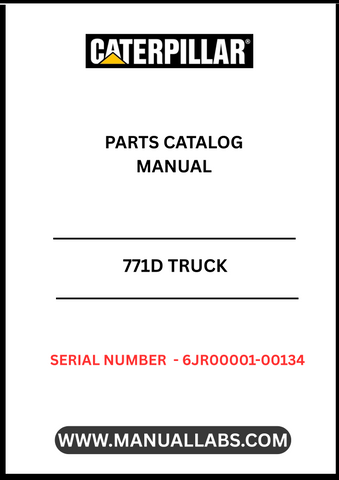 Discover the essential CAT 771D Truck Parts Catalog Manual, specifically designed for models with serial numbers ranging from 6JR00001 to 00134, powered by the robust 3408E engine. This comprehensive manual serves as your go-to resource for identifying and sourcing the right parts for your heavy-duty truck, ensuring optimal performance and longevity.
