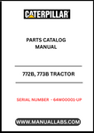Discover the essential CAT 772B and 773B Tractor Parts Catalog Manual, specifically designed for models with serial numbers 64W00001 and up, powered by the robust 3412E engine. This comprehensive manual serves as your go-to resource for identifying and sourcing the right parts for your machinery, ensuring optimal performance and longevity.