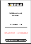 Discover the essential CAT 772B Tractor Parts Catalog Manual, specifically designed for serial numbers 64W00001-00167 and powered by the robust 3412 engine. This comprehensive manual serves as your go-to resource for identifying and sourcing the right parts for your CAT 772B, ensuring optimal performance and longevity of your machinery.
