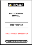 Discover the essential CAT 772B Tractor Parts Catalog Manual, specifically designed for models with serial number 64W00300 and above, powered by the robust 3412 engine. This comprehensive manual is your go-to resource for identifying and sourcing the right parts for your heavy machinery, ensuring optimal performance and longevity.