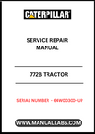 Unlock the full potential of your CAT 772B Tractor with our comprehensive Service Repair Manual, specifically designed for serial numbers 64W00300 and up. This manual is an essential resource for anyone looking to maintain or repair their machine powered by the robust 3412 engine.