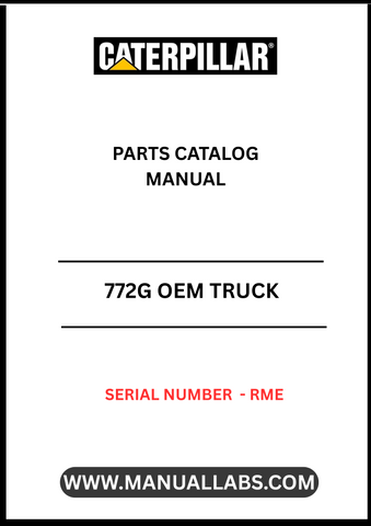 Discover the essential CAT 772G OEM Truck Parts Catalog Manual, specifically designed for serial number RME. This comprehensive manual is your go-to resource for identifying and sourcing the right parts for your CAT 772G truck, ensuring optimal performance and longevity.