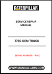 Enhance your maintenance capabilities with the CAT 772G OEM Truck Service Repair Manual, specifically designed for serial number RME. This comprehensive guide provides detailed instructions and diagrams, ensuring you have the right information at your fingertips to keep your truck running smoothly.