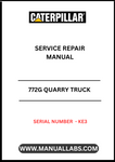 Discover the essential CAT 772G Quarry Truck Service Repair Manual, specifically designed for serial number KE3. This comprehensive guide is your go-to resource for maintaining and repairing your quarry truck, ensuring optimal performance and longevity.