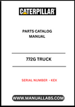 Discover the essential CAT 772G Truck Parts Catalog Manual, specifically designed for serial number KEX. This comprehensive guide is your go-to resource for identifying and sourcing the right parts for your CAT 772G truck, ensuring optimal performance and longevity.