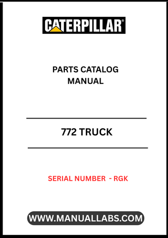 Discover the essential CAT 772 Truck Parts Catalog Manual, specifically designed for serial number RGK. This comprehensive guide is your go-to resource for identifying and sourcing the right parts for your CAT 772 truck, ensuring optimal performance and longevity.