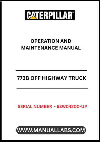 Enhance your operational efficiency with the CAT 773B Off Highway Truck Operation and Maintenance Manual, specifically designed for serial numbers 63W04200 and up. This comprehensive guide provides essential insights into the functionality and maintenance of your truck, ensuring optimal performance powered by the robust 3412 engine.