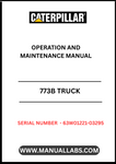 Discover the essential CAT 773B Truck Operation and Maintenance Manual, specifically designed for serial numbers 63W01221-03295 and powered by the robust 3412 engine. This comprehensive guide is your go-to resource for ensuring optimal performance and longevity of your equipment.