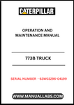 Discover the essential CAT 773B Truck Operation and Maintenance Manual, specifically designed for serial numbers 63W03296-04199 and powered by the robust 3412 engine. This comprehensive guide is your go-to resource for maximizing the performance and longevity of your CAT 773B truck, ensuring you have all the information you need at your fingertips.