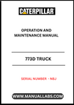 Discover the essential CAT 773D Truck Operation and Maintenance Manual, designed specifically for serial number NBJ. This comprehensive guide is your go-to resource for understanding the intricacies of operating and maintaining your CAT 773D truck, ensuring optimal performance and longevity.