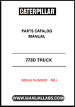 Discover the essential CAT 773D Truck Parts Catalog Manual, designed specifically for serial number NBJ. This comprehensive guide is your go-to resource for identifying and sourcing the right parts for your CAT 773D truck, ensuring optimal performance and longevity.