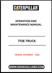 Discover the essential CAT 773E Truck Operation and Maintenance Manual, designed specifically for your heavy-duty needs. This comprehensive guide provides detailed instructions and insights tailored for the CAT 773E model, ensuring optimal performance and longevity of your equipment. With a focus on safety and efficiency, this manual is an indispensable resource for operators and maintenance personnel alike.