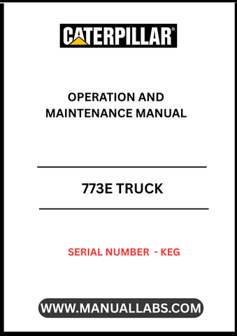 Discover the essential CAT 773E Truck Operation and Maintenance Manual, specifically designed for serial number KEG. This comprehensive guide is your go-to resource for understanding the intricacies of operating and maintaining your CAT 773E truck, ensuring optimal performance and longevity.
