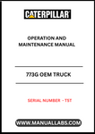 Discover the essential CAT 773G OEM Truck Operation and Maintenance Manual, designed specifically for serial number T5T. This comprehensive guide is your go-to resource for ensuring optimal performance and longevity of your CAT 773G truck. With detailed instructions and expert insights, you can confidently navigate operation procedures and maintenance tasks.