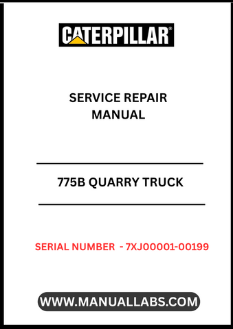  Ensure your CAT 775B Quarry Truck operates at peak performance with our comprehensive Service Repair Manual, specifically designed for serial numbers 7XJ00001-00199. This manual is an essential resource for technicians and operators, providing detailed instructions and insights into the maintenance and repair of your truck powered by the robust 3412 DITA engine.