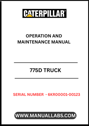 Enhance your operational efficiency with the CAT 775D Truck Operation and Maintenance Manual, specifically designed for serial numbers 6KR00001-00123 and powered by the robust 3412E engine. This comprehensive guide provides essential insights into the truck's operation, ensuring you maximize performance and longevity.