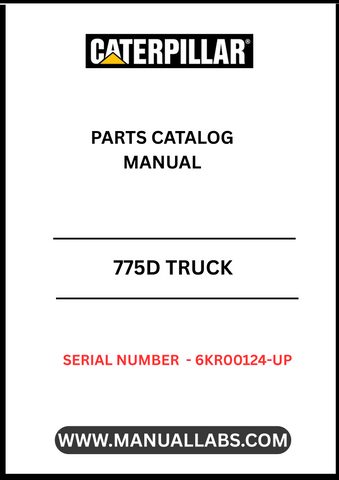 Discover the essential CAT 775D Truck Parts Catalog Manual, specifically designed for serial numbers 6KR00124 and up, powered by the robust 3412E engine. This comprehensive manual serves as your go-to resource for identifying and sourcing the right parts for your heavy-duty truck, ensuring optimal performance and longevity.