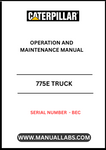 Discover the essential CAT 775E Truck Operation and Maintenance Manual, specifically designed for serial number BECP. This comprehensive guide is your go-to resourc