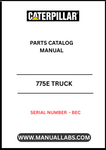 Discover the essential CAT 775E Truck Parts Catalog Manual, specifically designed for serial number BEC. This comprehensive guide is your go-to resource for identifying and sourcing the right parts for your CAT 775E truck, ensuring optimal performance and longevity.