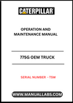  Enhance the performance and longevity of your CAT 775G truck with the OEM Operation and Maintenance Manual, specifically designed for serial number T5W. This comprehensive guide provides essential information on operating procedures, maintenance schedules, and troubleshooting tips, ensuring your equipment runs smoothly and efficiently.