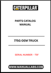 Discover the essential CAT 775G OEM Truck Parts Catalog Manual, specifically designed for serial number T5F. This comprehensive guide is your go-to resource for identifying and sourcing the right parts for your CAT 775G truck, ensuring optimal performance and longevity.