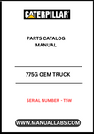 Discover the ultimate resource for maintaining your CAT 775G with the OEM Truck Parts Catalog Manual, specifically designed for serial number T5W. This comprehensive manual provides detailed information on all parts and components, ensuring you have the right tools at your fingertips for efficient repairs and maintenance.