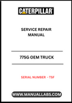 Discover the essential CAT 775G OEM Truck Service Repair Manual, specifically designed for serial number T5F. This comprehensive guide is your go-to resource for maintaining and repairing your CAT 775G truck, ensuring optimal performance and longevity.