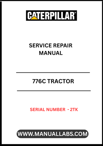 Unlock the full potential of your CAT 776C Tractor with the comprehensive Service Repair Manual, specifically designed for serial number 2TK. This manual is an essential resource for both seasoned mechanics and DIY enthusiasts, providing detailed instructions and diagrams to ensure efficient repairs and maintenance.