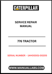 Introducing the CAT 776 Tractor Service Repair Manual, specifically designed for models with serial numbers ranging from 14H00001 to 00205, powered by the robust D348 engine. This comprehensive manual is an essential resource for technicians and DIY enthusiasts alike, providing detailed instructions and insights to keep your tractor running smoothly.