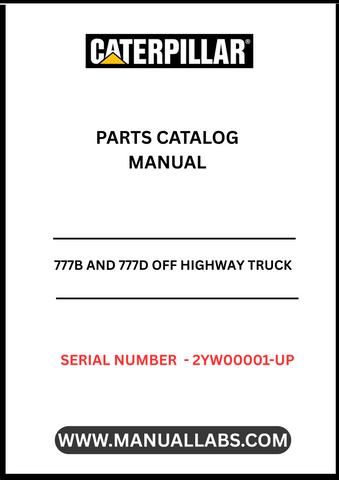 Discover the ultimate resource for maintaining and repairing your CAT 777B and 777D off-highway trucks with our comprehensive Parts Catalog Manual. Designed specifically for serial numbers 2YW00001 and up, this manual is powered by the robust 3508B engine, ensuring you have the most relevant and accurate information at your fingertips.