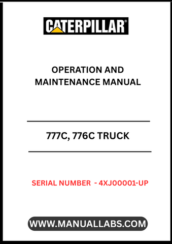 Elevate your operational efficiency with the CAT 777C and 776C Truck Operation and Maintenance Manual, specifically designed for serial numbers 4XJ00001 and up. This comprehensive guide is powered by the robust 3508 engine, ensuring you have the essential information at your fingertips to maximize performance and longevity.