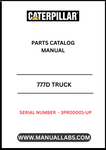 Discover the essential CAT 777D Truck Parts Catalog Manual, specifically designed for models with serial number 3PR00001 and above, powered by the robust C32 engine. This comprehensive manual serves as your go-to resource for identifying and sourcing the right parts for your heavy-duty truck, ensuring optimal performance and longevity.