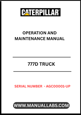Enhance your operational efficiency with the CAT 777D Truck Operation and Maintenance Manual, specifically designed for models with serial number AGC00001-UP and powered by the robust C32 engine. This comprehensive guide provides essential insights into the truck's features, ensuring you maximize performance and longevity.
