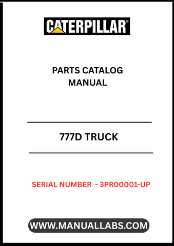 Discover the essential CAT 777D Truck Parts Catalog Manual, specifically designed for serial numbers 3PR00001 and up, powered by the robust 3508 engine. This comprehensive manual serves as your go-to resource for identifying and sourcing the right parts for your heavy-duty truck, ensuring optimal performance and longevity.